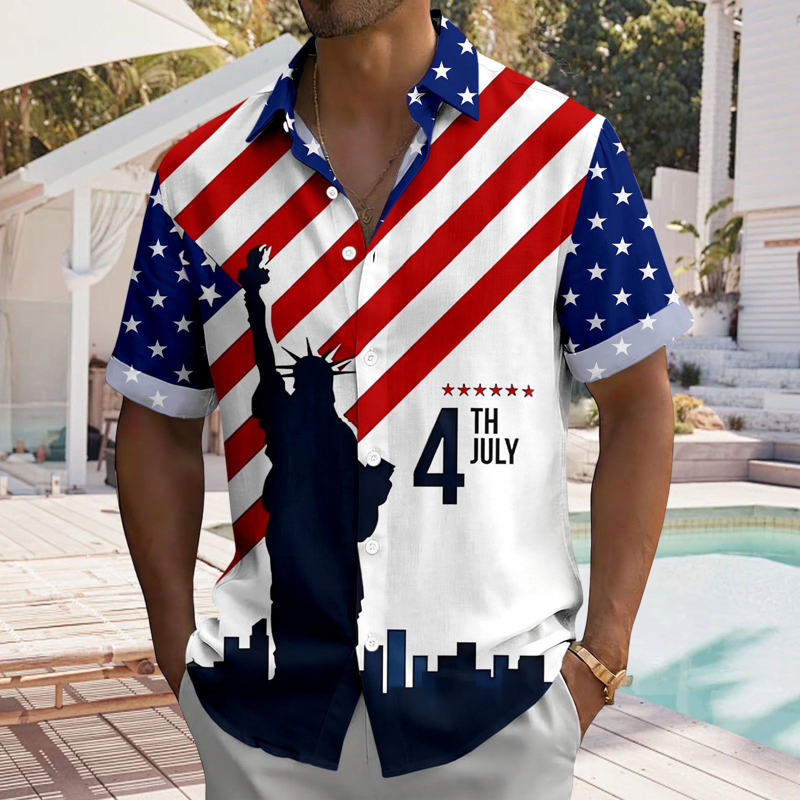 men's casual shirt Independence Day view 13