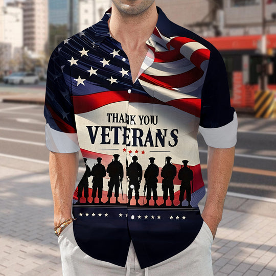 men's button up shirt Independence Day view 17