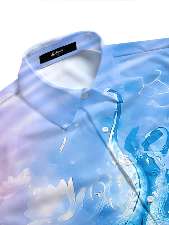 Dragon Lotus Men's Pocket Short Sleeve Shirts