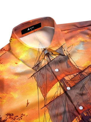men's short sleeve shirt side view