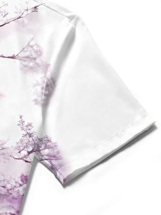 men's floral shirt close-up short sleeve