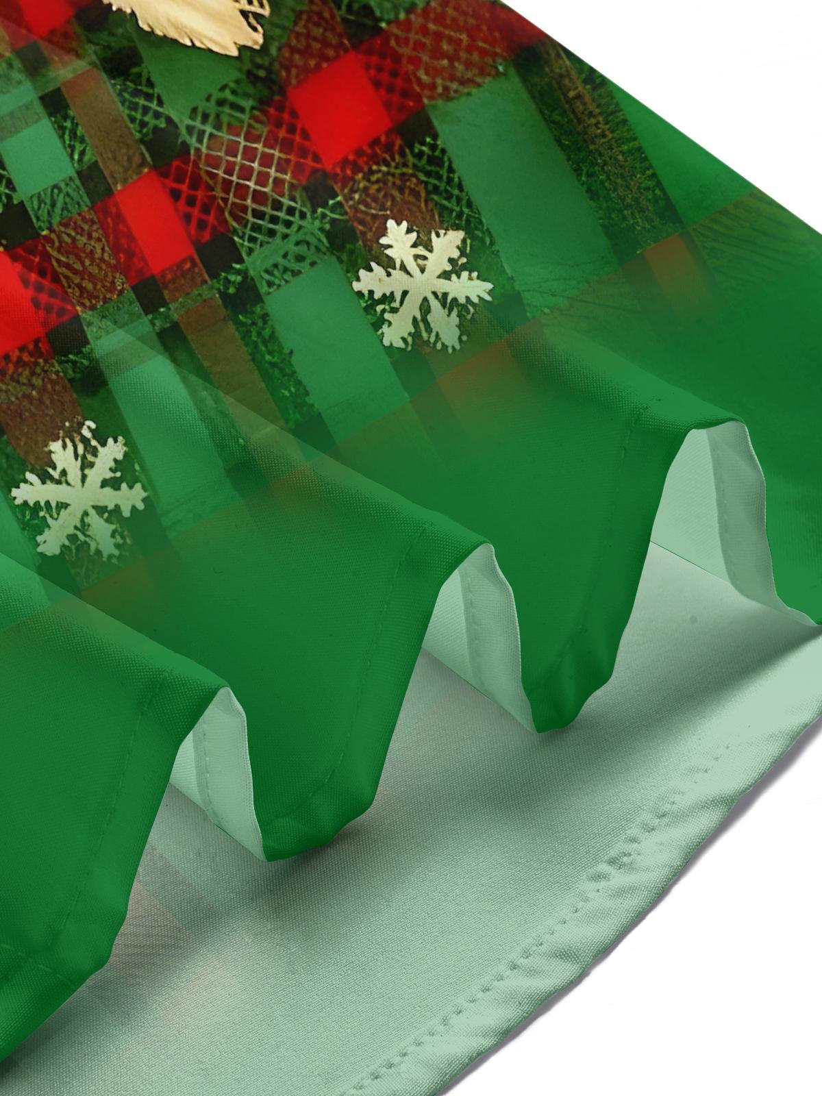 Fun Christmas Plaid Santa Claus Xmas Men's Pocket Long Sleeve Shirts