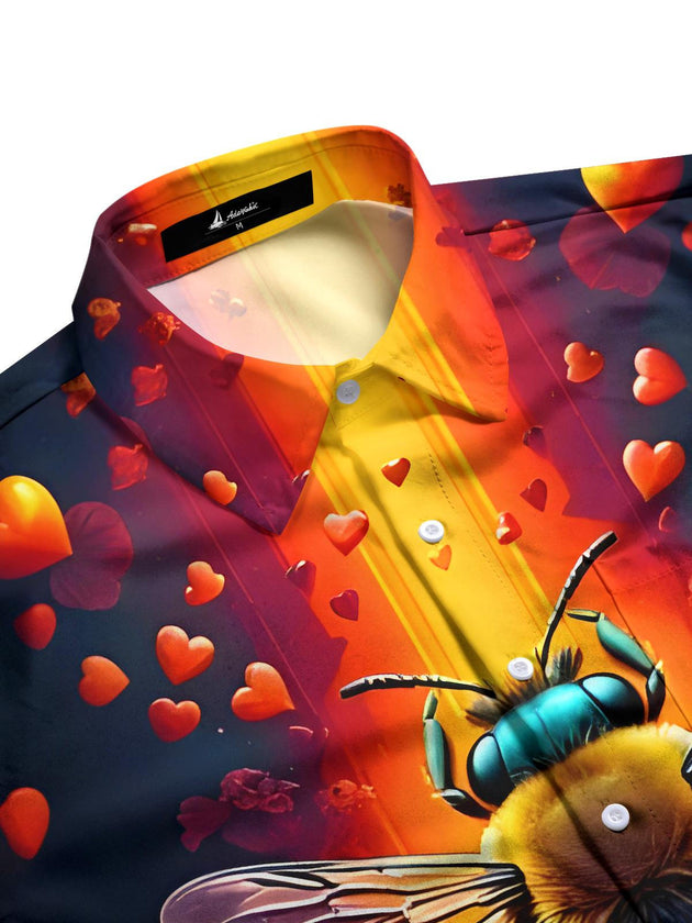 men's short sleeve shirt side view