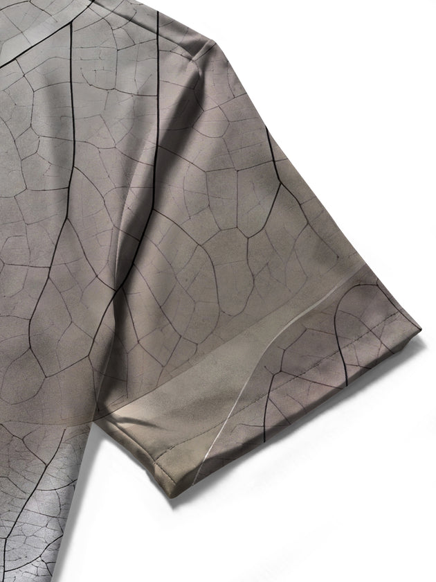 men's printed shirt close-up short sleeve
