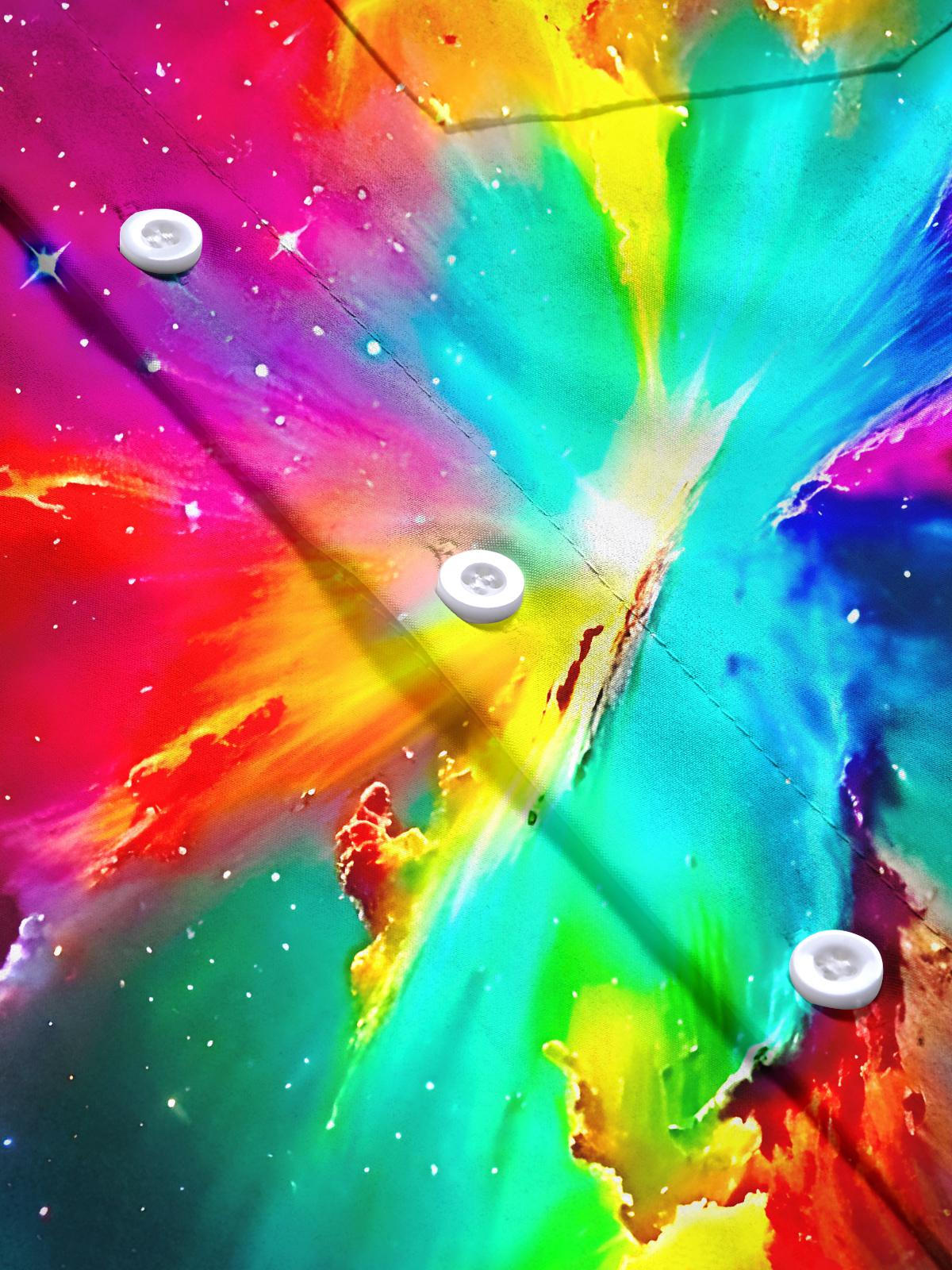 Tie Dye Men's Pocket Short Sleeve Shirts