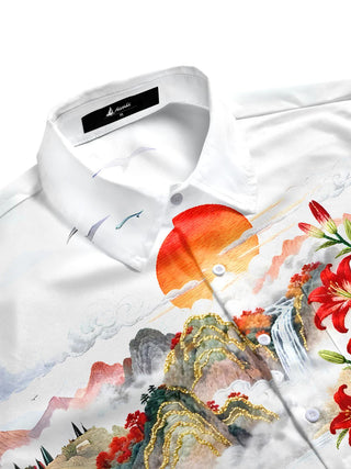 men's botanical shirt side view