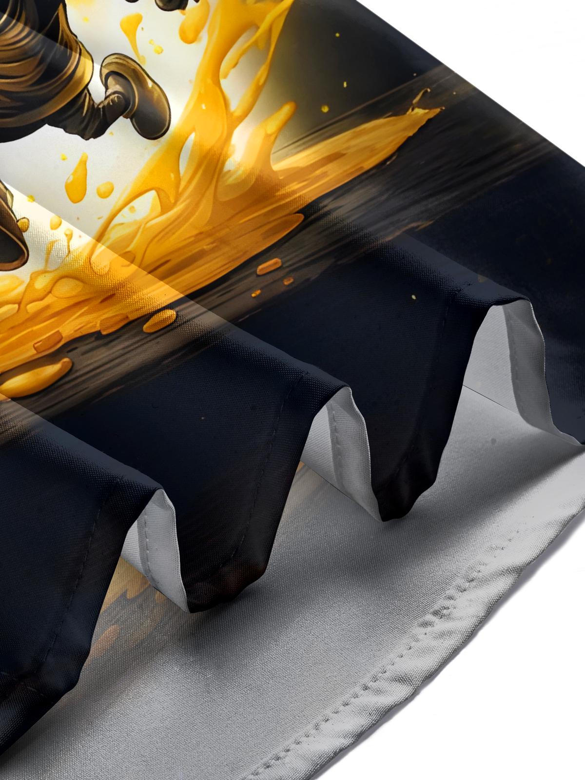 Funny Toast Print Men's Pocket Short Sleeve Shirts