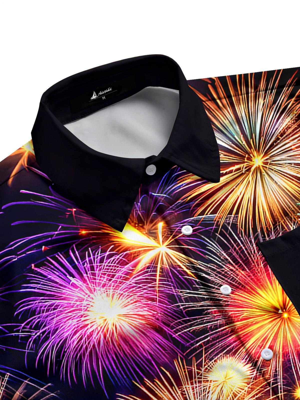 Fireworks Men's Pocket Short Sleeve Shirts