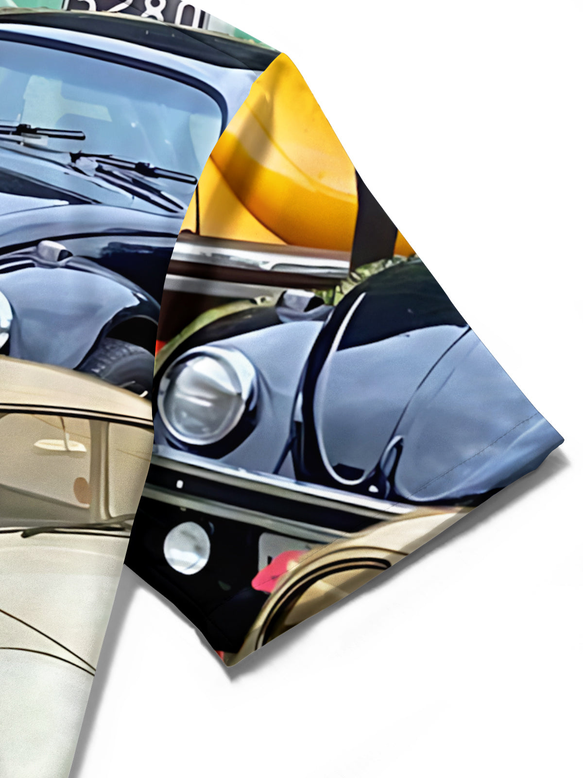 Car Print Men's Pocket Short Sleeve Shirts