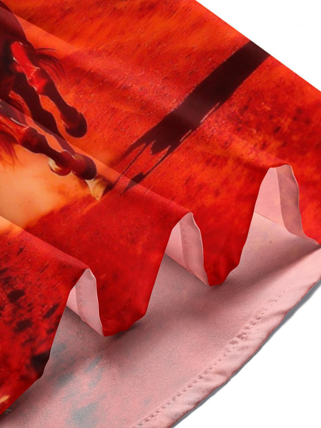 men's printed shirt close-up short sleeve