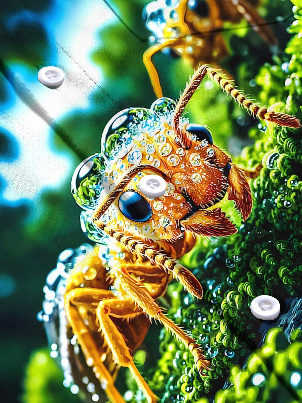 Insect Men's Pocket Short Sleeve Shirts