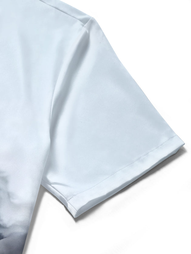 men's printed shirt close-up short sleeve
