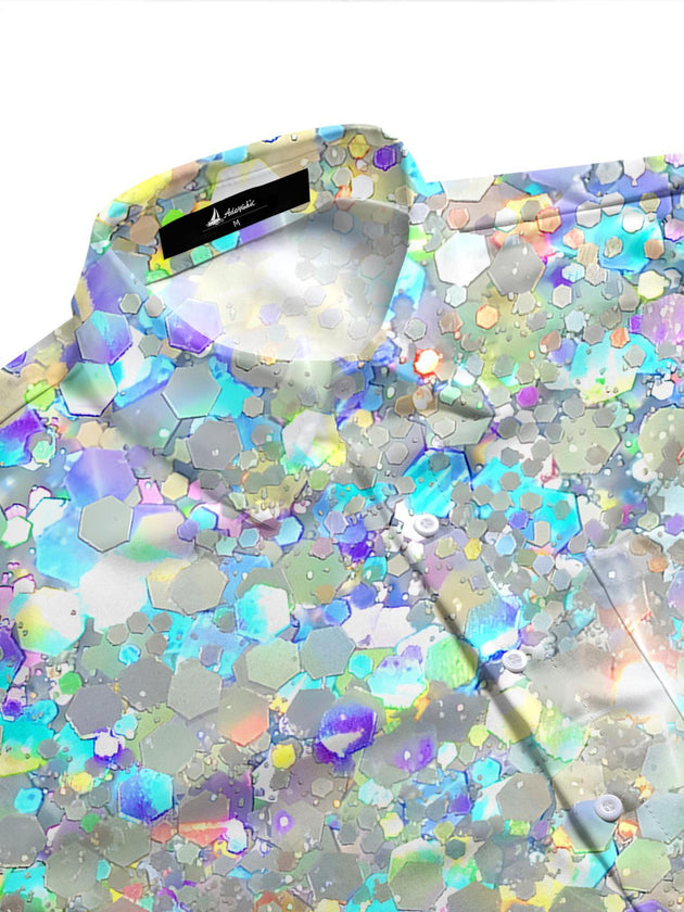 men's festive shirt side view
