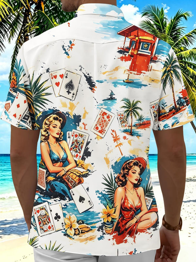 men's tropical shirt side view