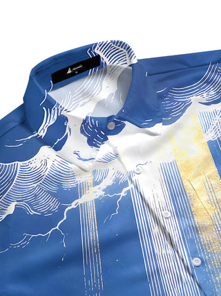 men's short sleeve shirt side view