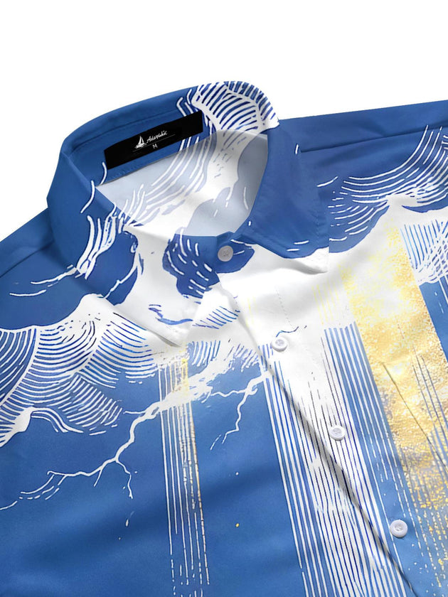 men's short sleeve shirt side view