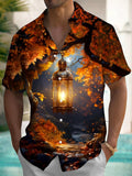 Autumn Leaves Lights Men's Pocket Short Sleeve Shirts