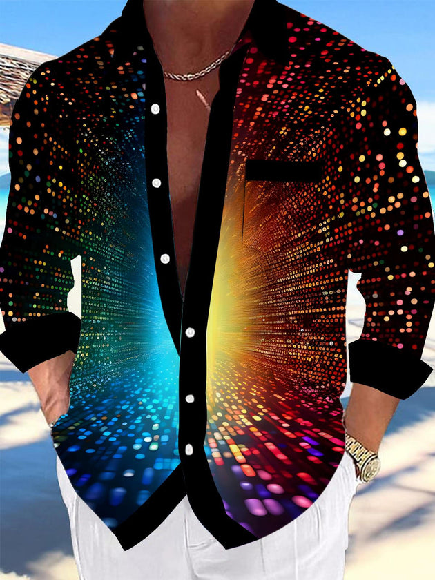 men's tie dye shirt front view