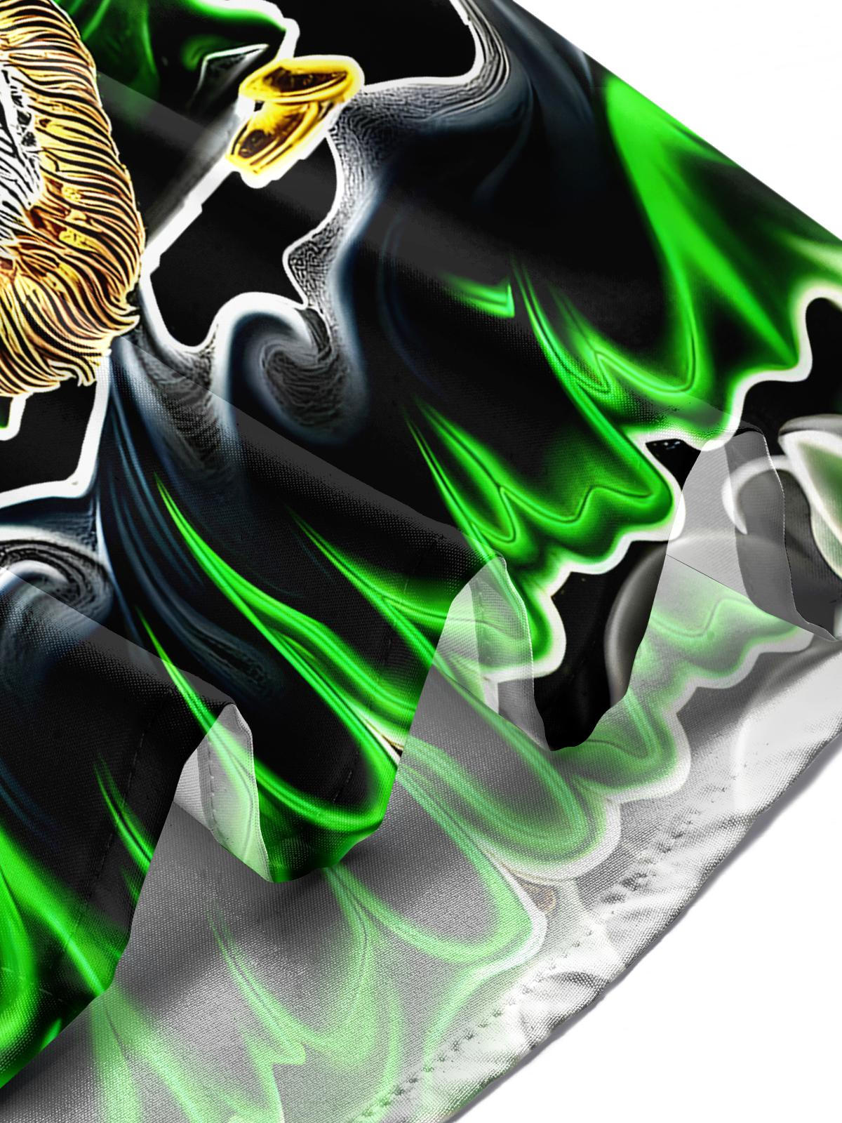 Skull Beer Abstract Men's Pocket Short Sleeve Shirts