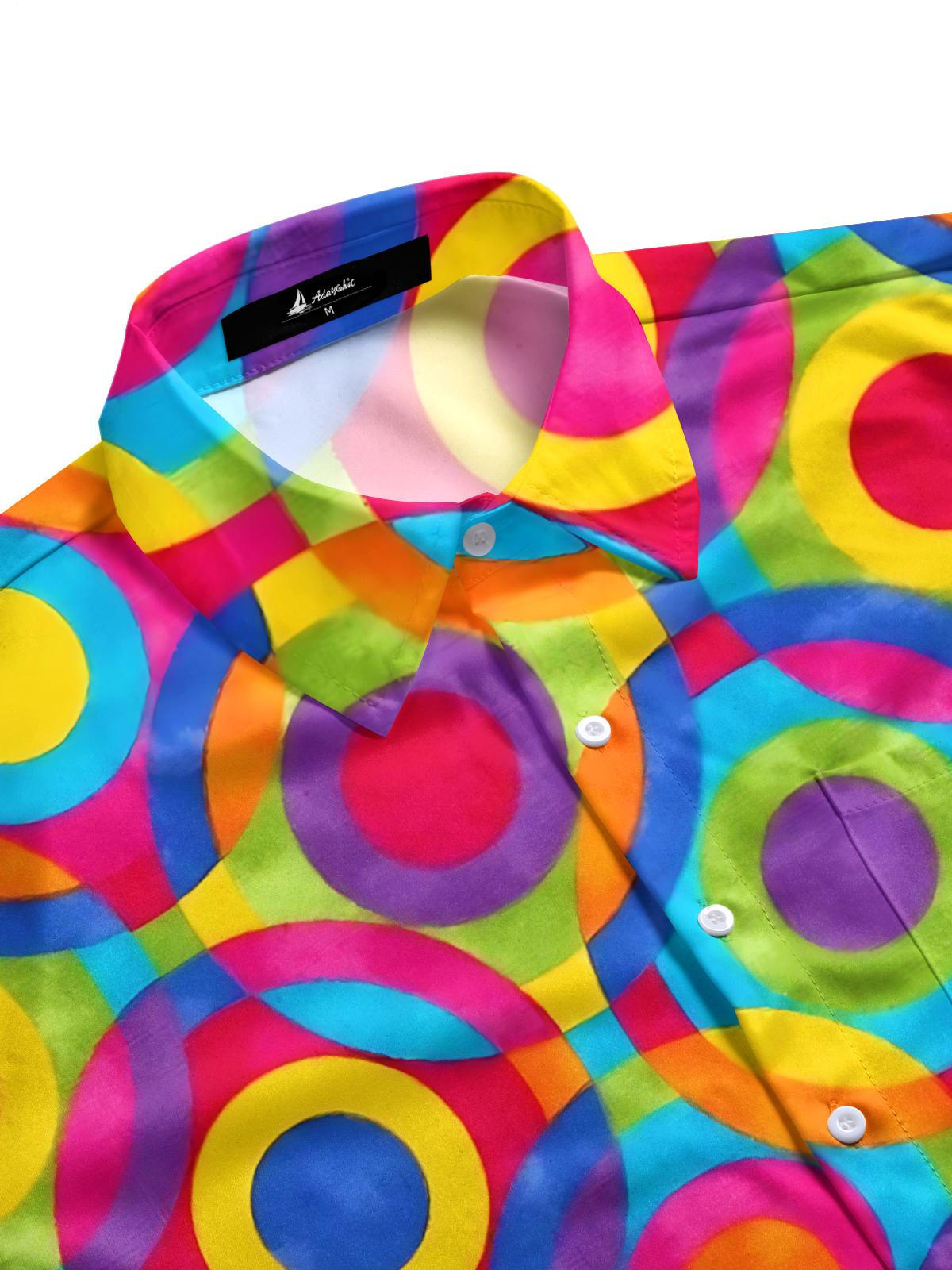 men's pattern print shirt side view
