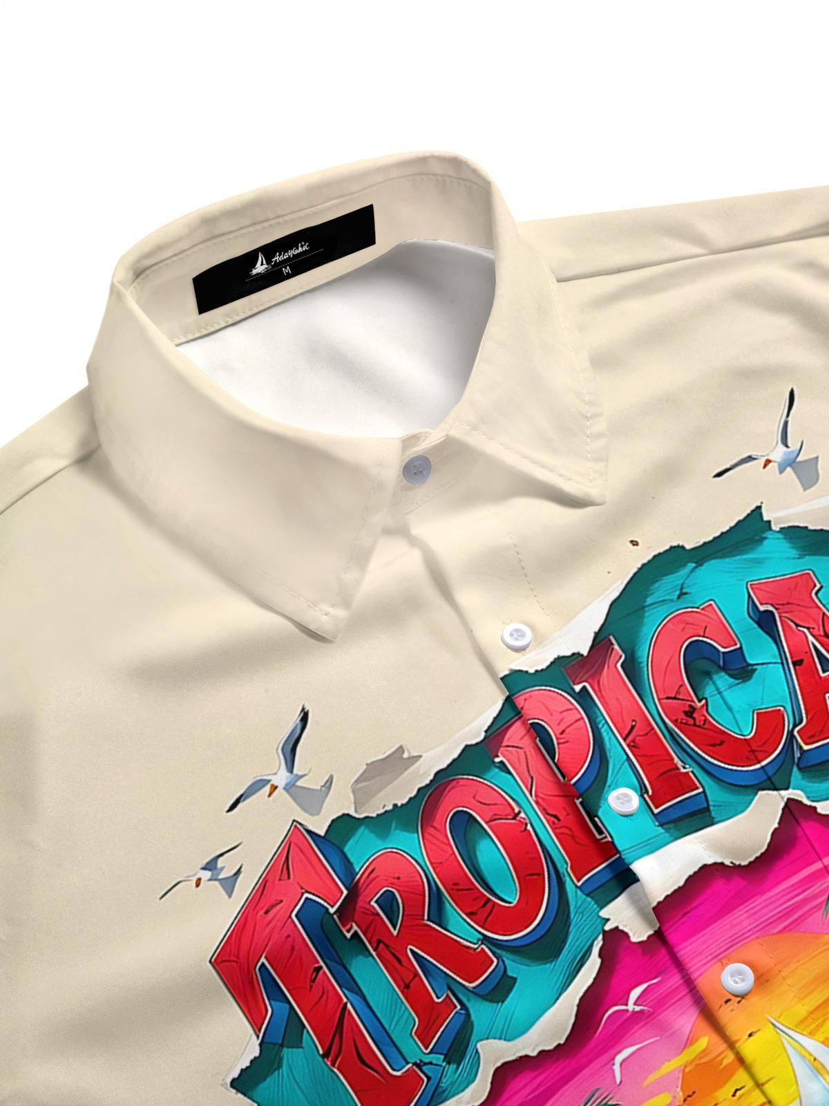 Hawaiian Print Men's Pocket Short Sleeve Shirts