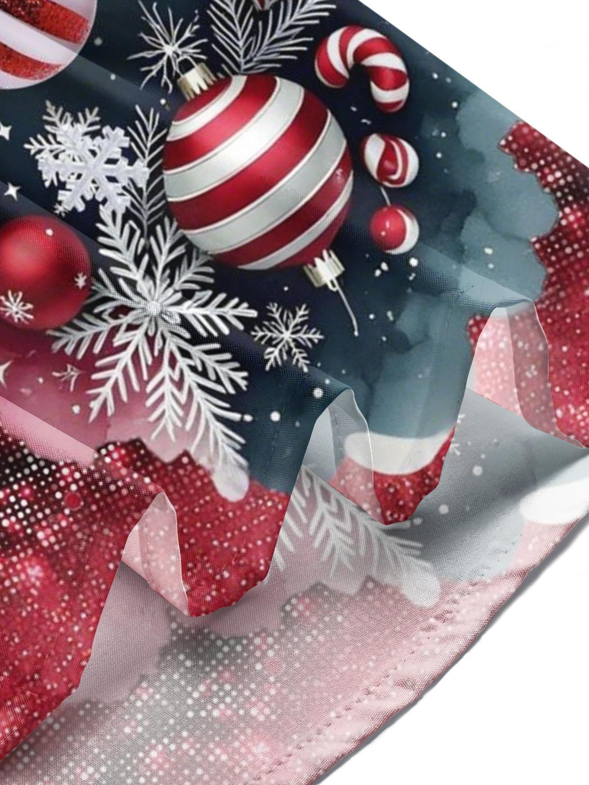 Christmas Print Men's Pocket Long Sleeve Shirts