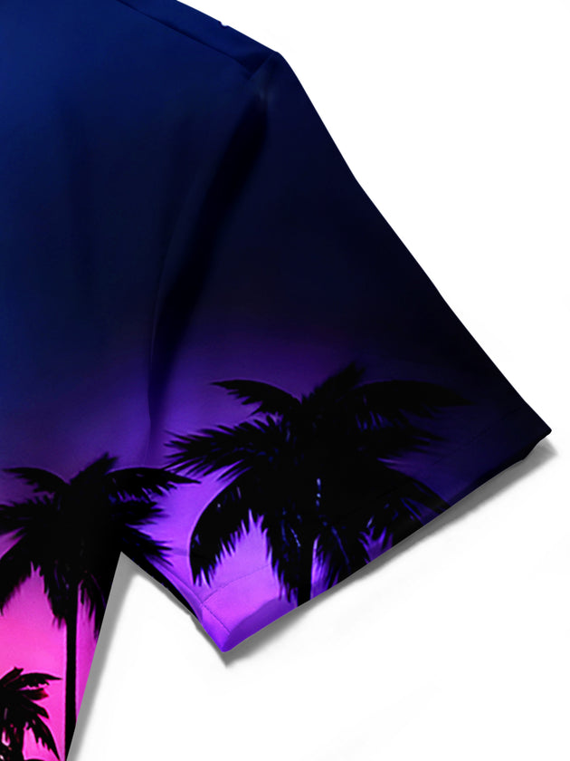 men's Hawaiian short sleeve flat lay shirt
