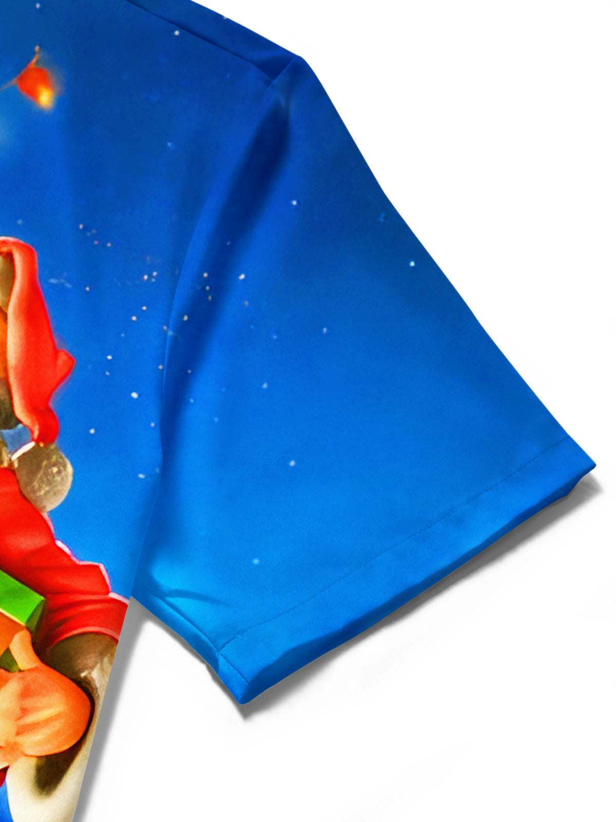 Fun Christmas Santa Claus Accordion Dancing Crayfish Xmas Men's Pocket Short Sleeve Shirts