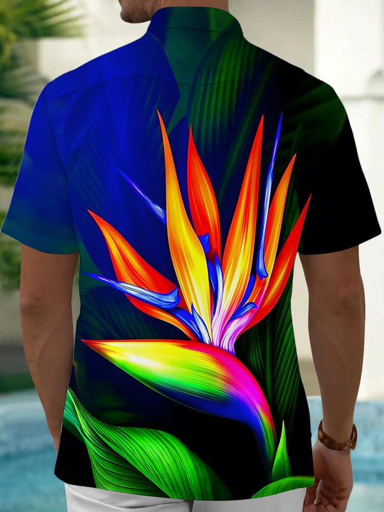 men's aloha shirt back view