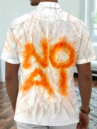 Men's funny word pocket short sleeve shirt back view