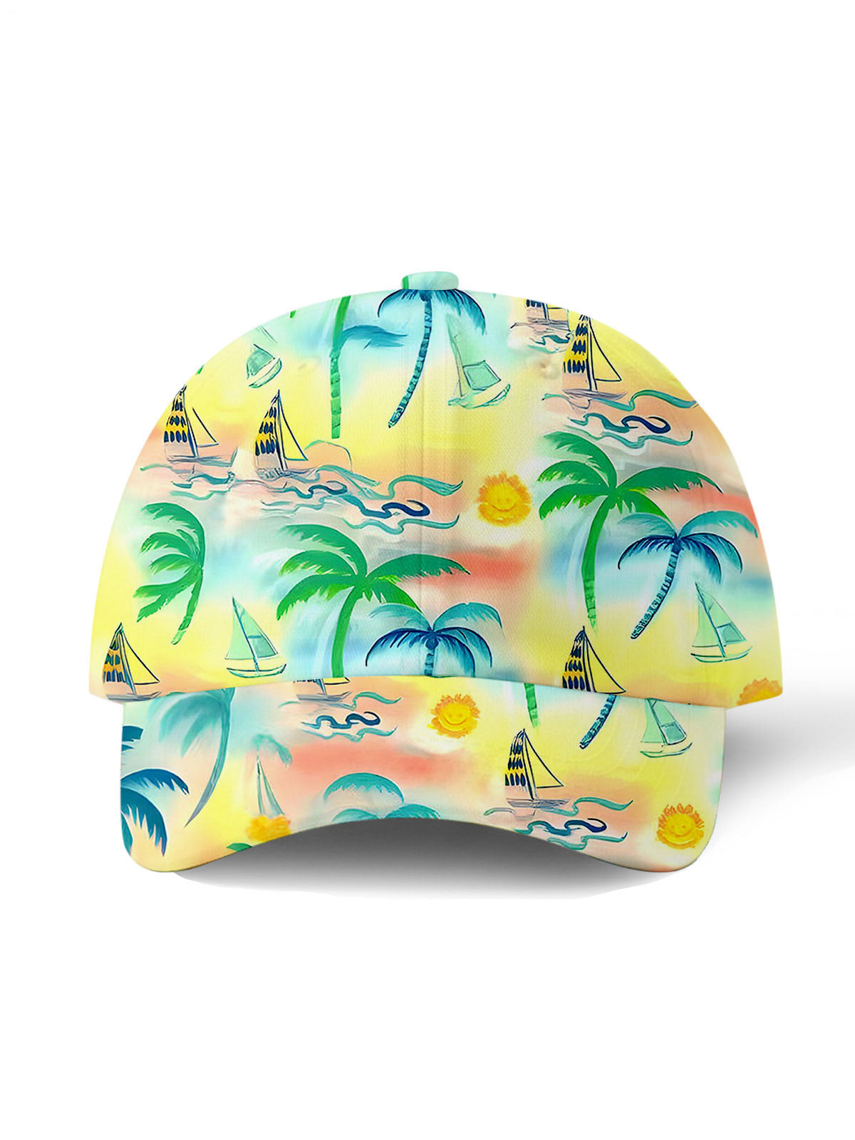 Hawaiian Coconut Tree Men's Print Baseball Cap