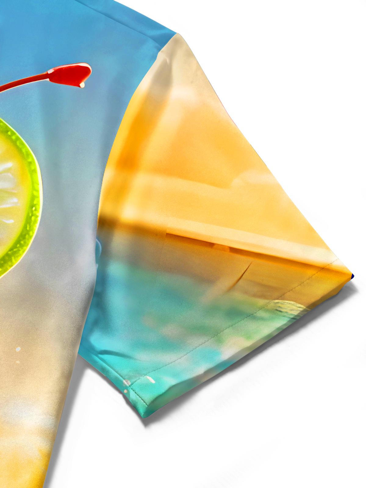 Hawaiian Fruit Men's Pocket Short Sleeve Shirts