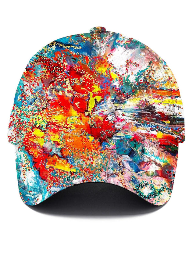 Men's abstract print baseball cap front view