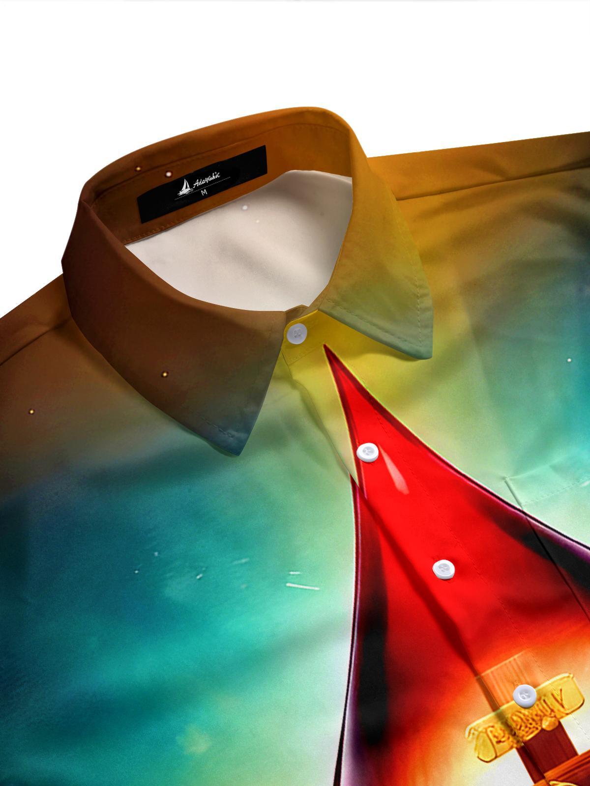 men's short sleeve shirt side view