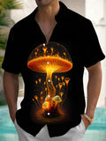 Mushroom Men's Pocket Short Sleeve Shirts