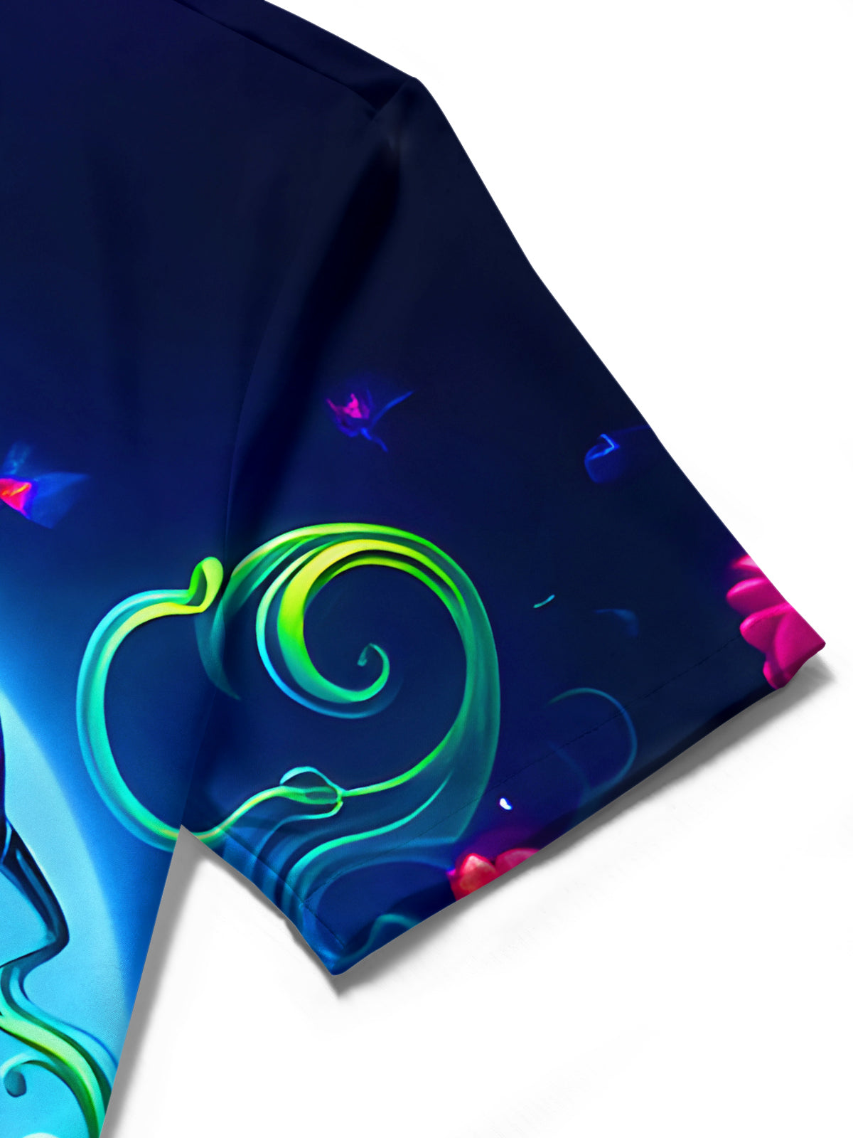 Funny Frog Playing Guitar Floral Men's Pocket Short Sleeve Shirts