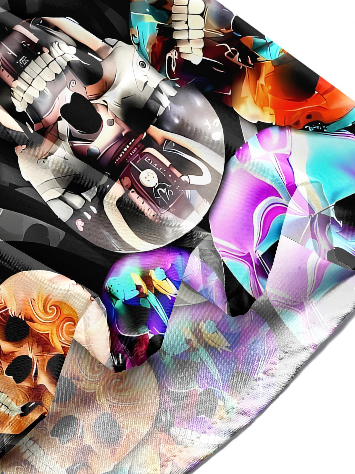 Skull Men's Pocket Short Sleeve Shirts