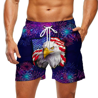 men's American flag print casual pants Independence Day view 23