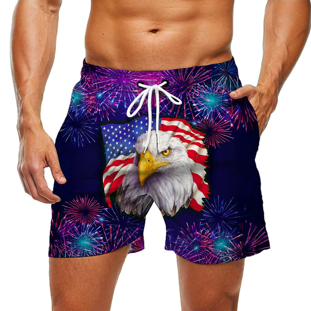 men's American flag print casual pants Independence Day view 23