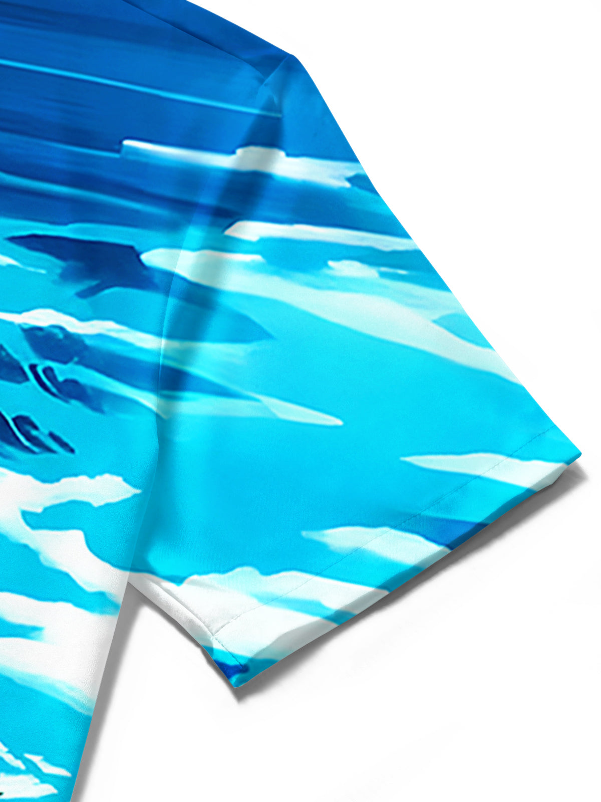 Hawaiian Coconut Tree Floral Men's Pocket Short Sleeve Shirts