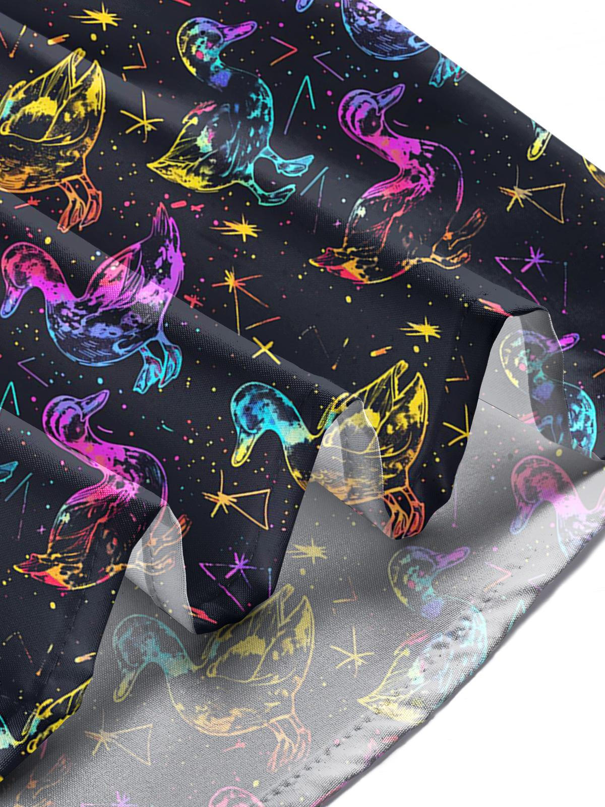 Duck Print Men's Pocket Short Sleeve Shirts