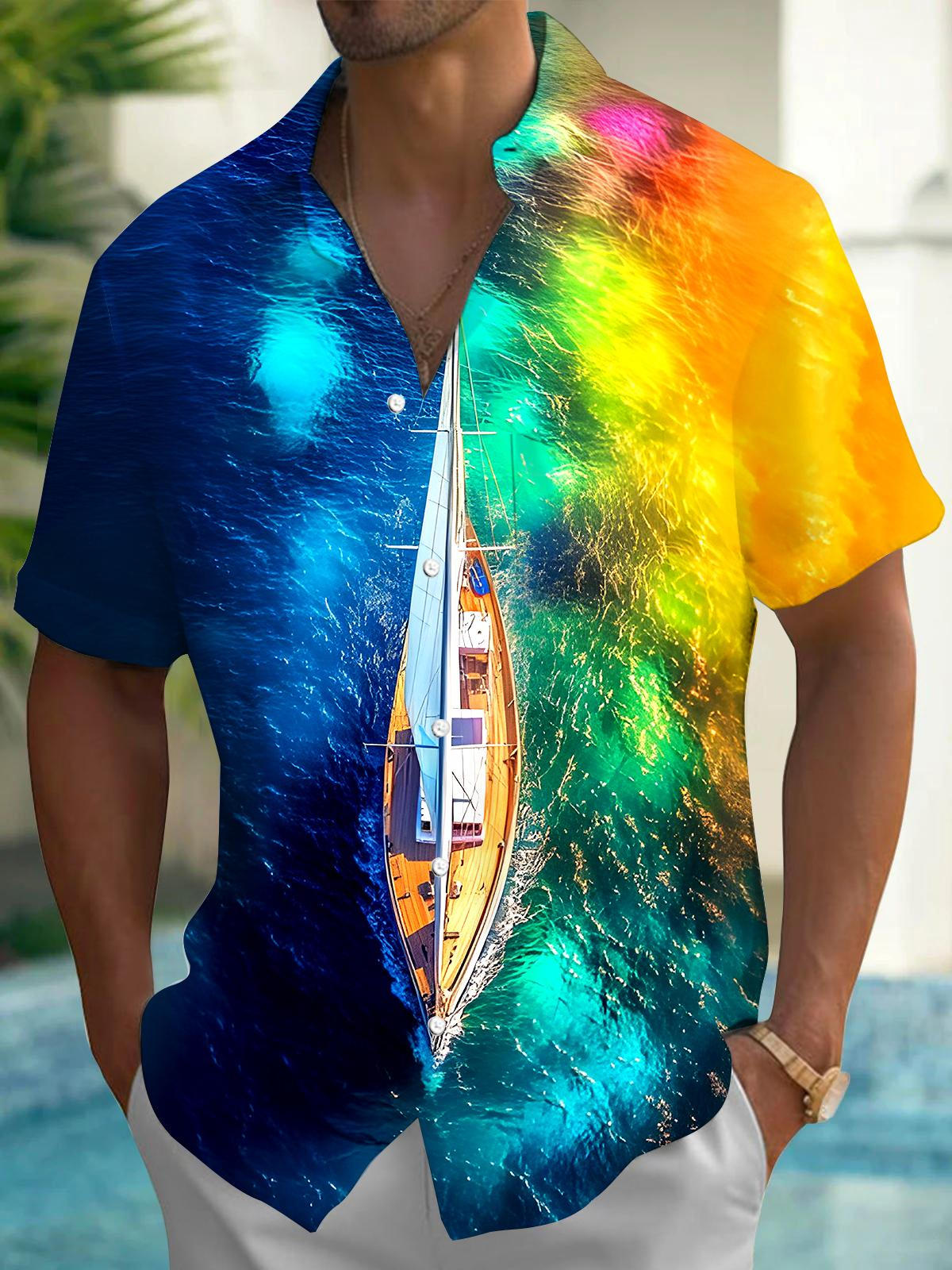 Boat Men's Pocket Short Sleeve Shirts