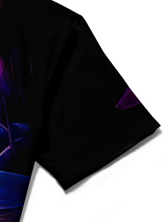 men's Hawaiian shirt close-up short sleeve
