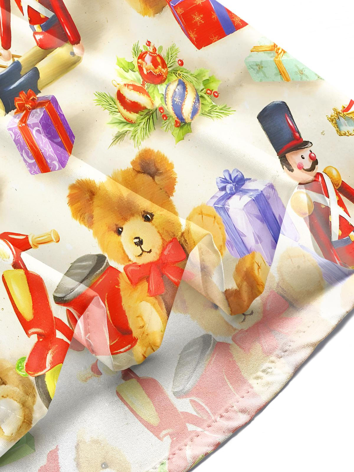 Fun Christmas Plush Bear Toy Gift Xmas Men's Pocket Short Sleeve Shirts