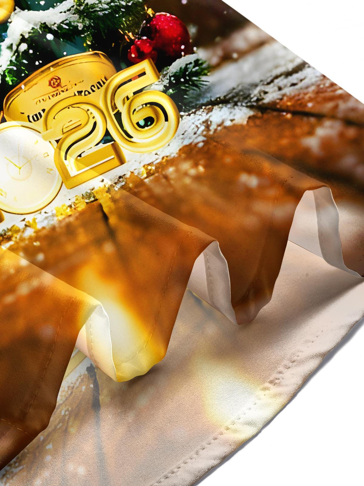 Fun Festive New Year Christmas Tree Decorations Wine Bottle Men's Pocket Short Sleeve Shirts