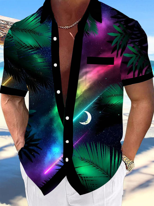 men's patterned sweater shirt front view