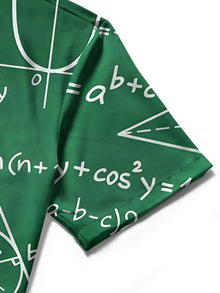 men's printed shirt close-up short sleeve