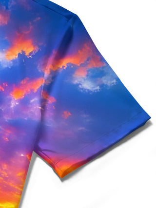 men's Hawaiian shirt close-up short sleeve