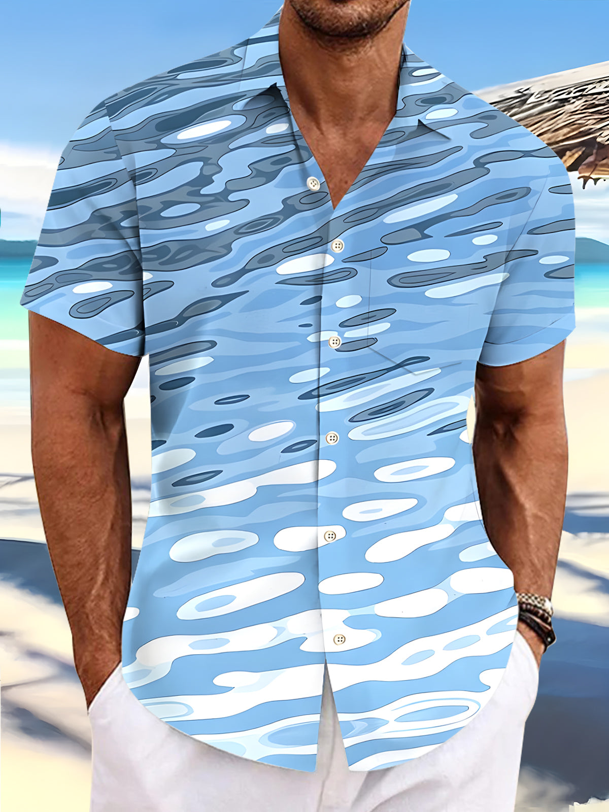 Hawaiian Men's Pocket Short Sleeve Shirts