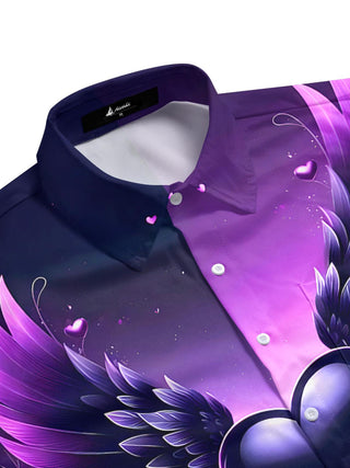 men's graphic art shirt side view